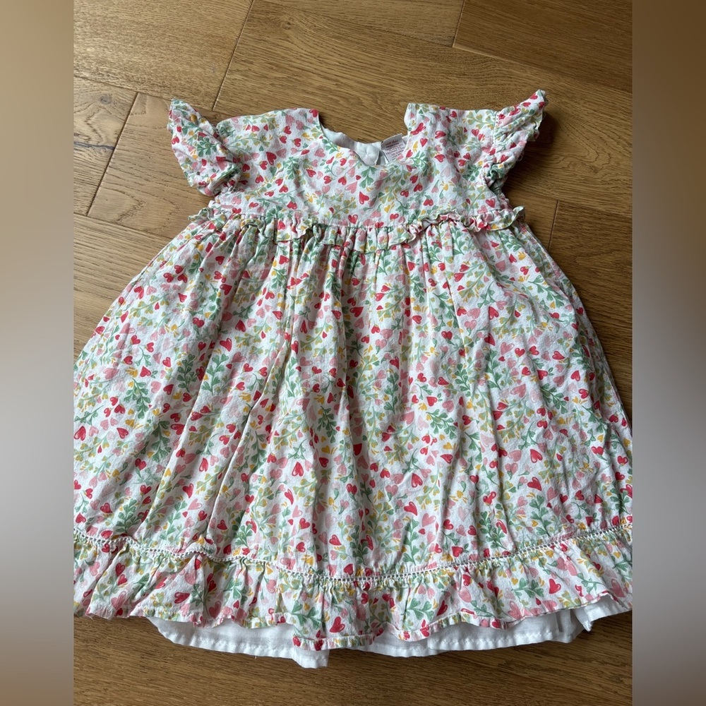Rachel Zoe smocked dress flower hearts girls 5t